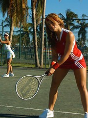 Hot MILF action after the babes go to play some tennis